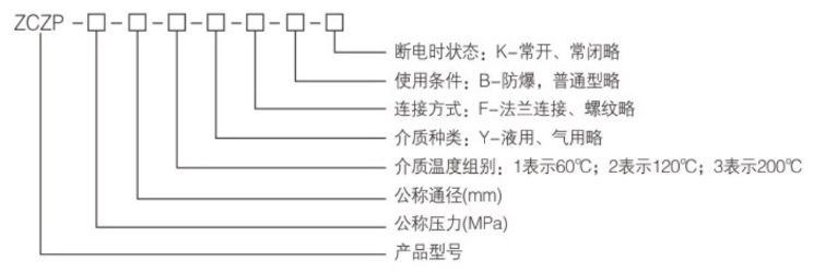 ZCZP電磁閥型號(hào)編制