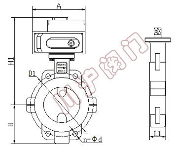 電動(dòng)襯氟蝶閥 結(jié)構(gòu)圖