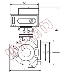 電動三通球閥 結構圖