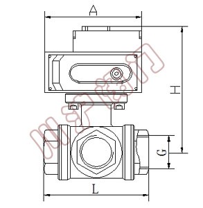 電動(dòng)三通內(nèi)螺紋球閥 結(jié)構(gòu)圖