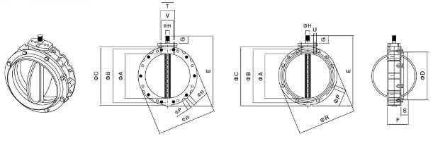 粉體蝶閥結(jié)構(gòu)圖